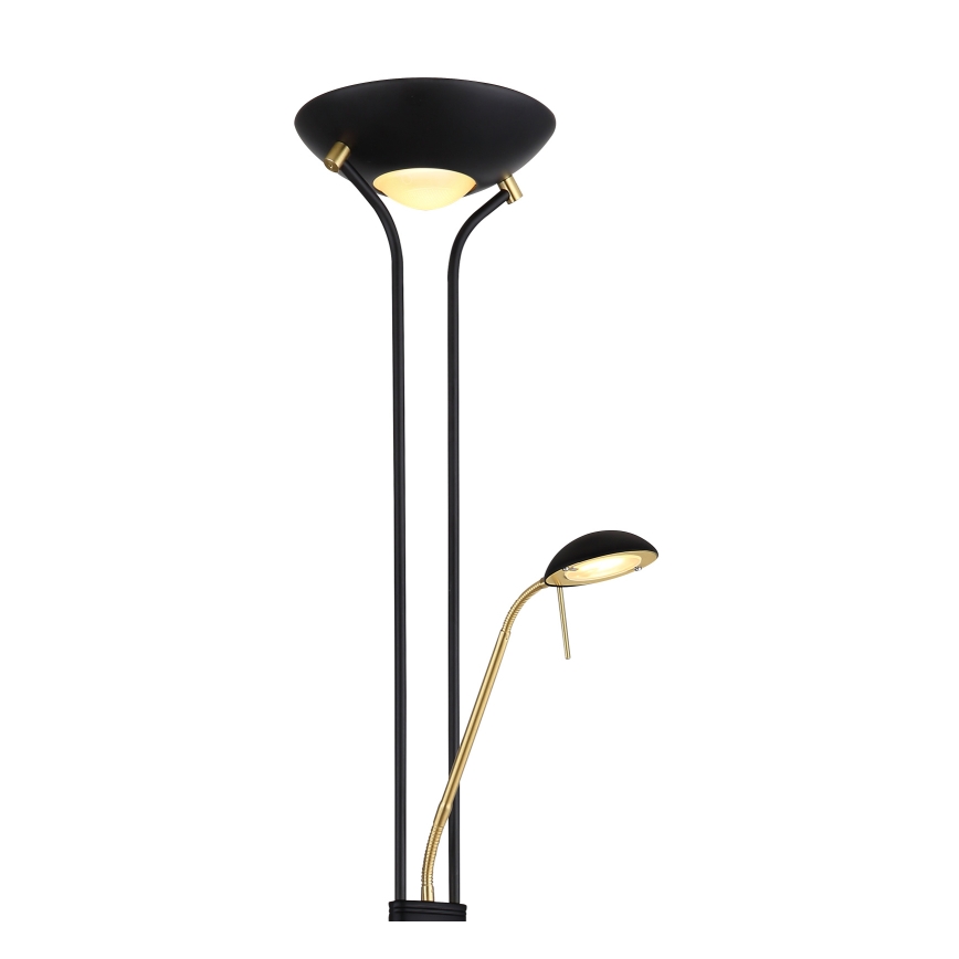 Globo - Dimbare LED Staande lamp LED/20W/230V + LED/5,5W 3000K zwart/goud