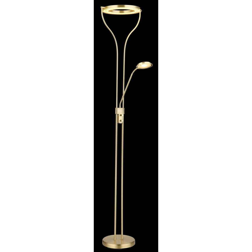 Globo - Dimbare LED-vloerlamp LED/20W/230V + LED/4W 3000K messing