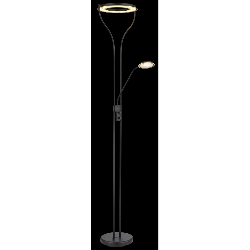 Globo - Dimbare LED-vloerlamp LED/20W/230V + LED/4W 3000K zwart