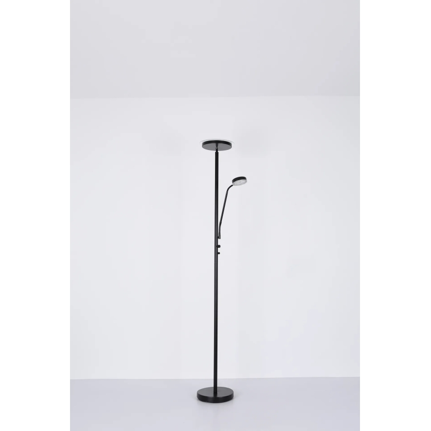Globo - Dimbare LED-vloerlamp LED/18,5W/230V + LED/4,5W 3000K zwart