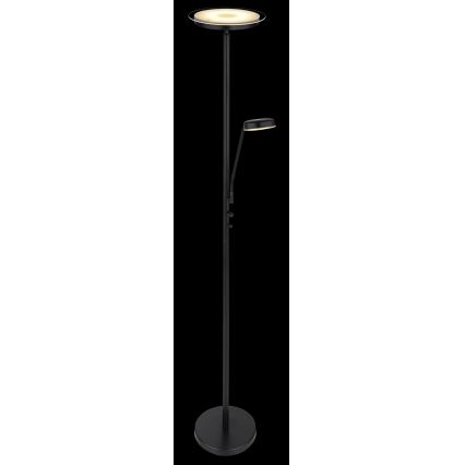 Globo - Dimbare LED-vloerlamp LED/18,5W/230V + LED/4,5W 3000K zwart