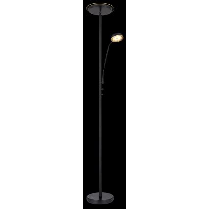 Globo - Dimbare LED-vloerlamp LED/18,5W/230V + LED/4,5W 3000K zwart