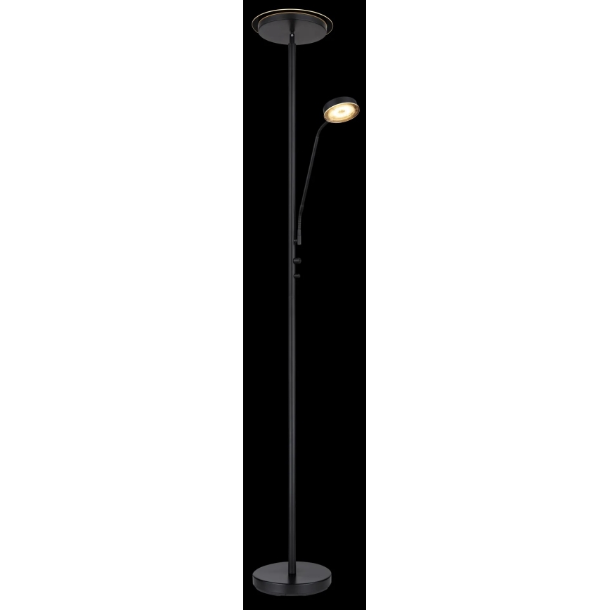 Globo - Dimbare LED-vloerlamp LED/18,5W/230V + LED/4,5W 3000K zwart