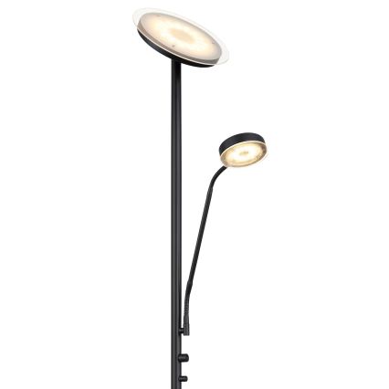 Globo - Dimbare LED-vloerlamp LED/18,5W/230V + LED/4,5W 3000K zwart