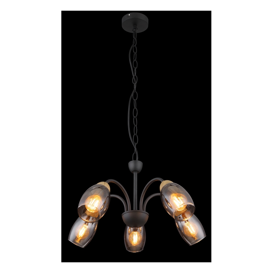 Globo - Suspension chaîne 5xE14/25W/230V