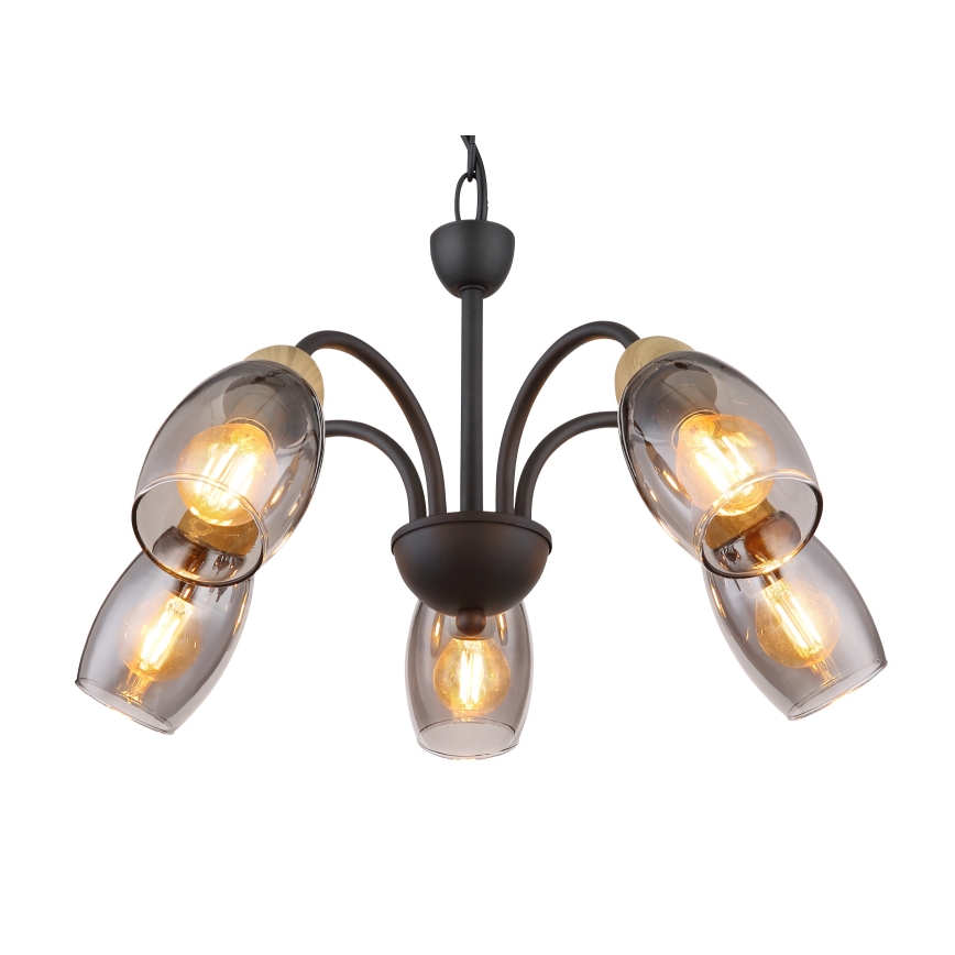 Globo - Suspension chaîne 5xE14/25W/230V