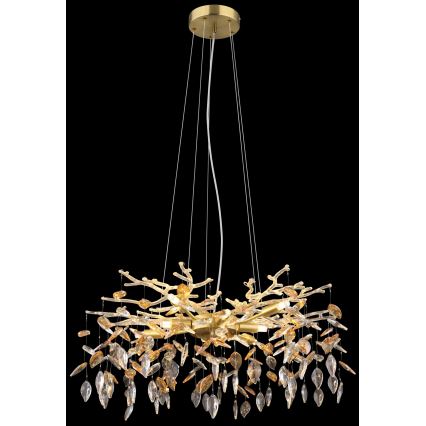 Globo - Hanglamp aan een koord 8xG9/8W/230V diameter 61 cm goud