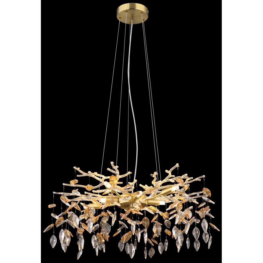 Globo - Hanglamp aan een koord 8xG9/8W/230V diameter 61 cm goud