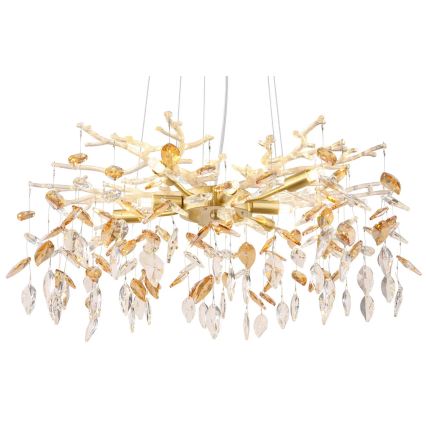 Globo - Hanglamp aan een koord 8xG9/8W/230V diameter 61 cm goud