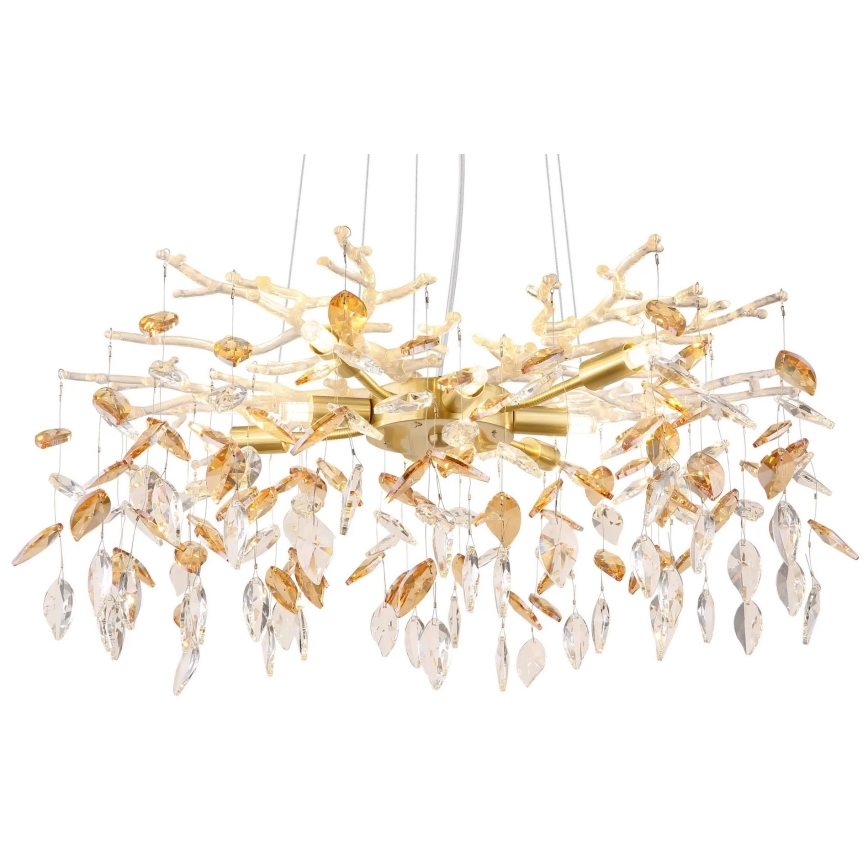 Globo - Hanglamp aan een koord 8xG9/8W/230V diameter 61 cm goud