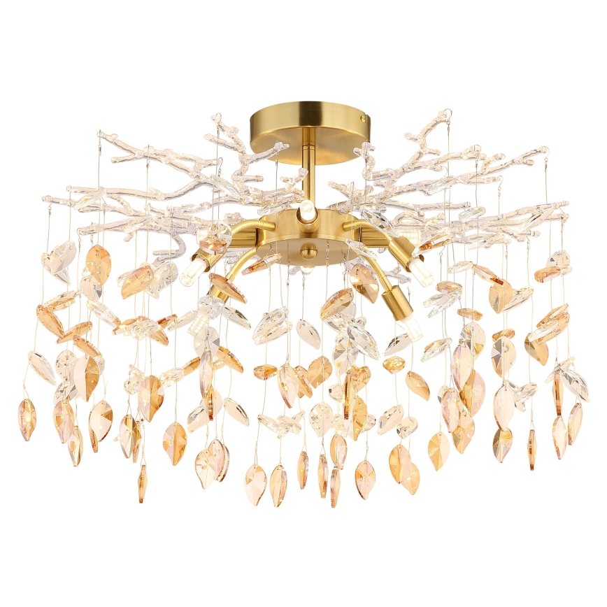 Globo - Kroonluchter aan stang 8xG9/8W/230V goud