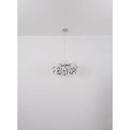 Globo - Hanglamp aan een koord 8xG9/8W/230V diameter 61 cm glanzend chroom