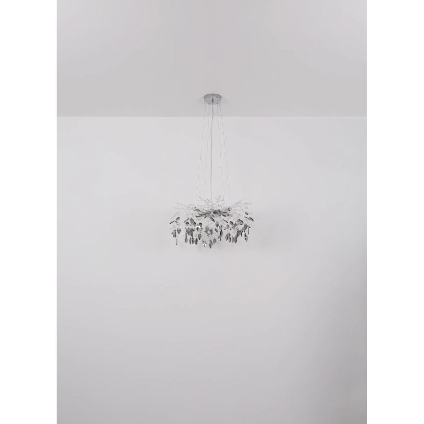 Globo - Hanglamp aan een koord 8xG9/8W/230V diameter 61 cm glanzend chroom