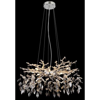 Globo - Hanglamp aan een koord 8xG9/8W/230V diameter 61 cm glanzend chroom