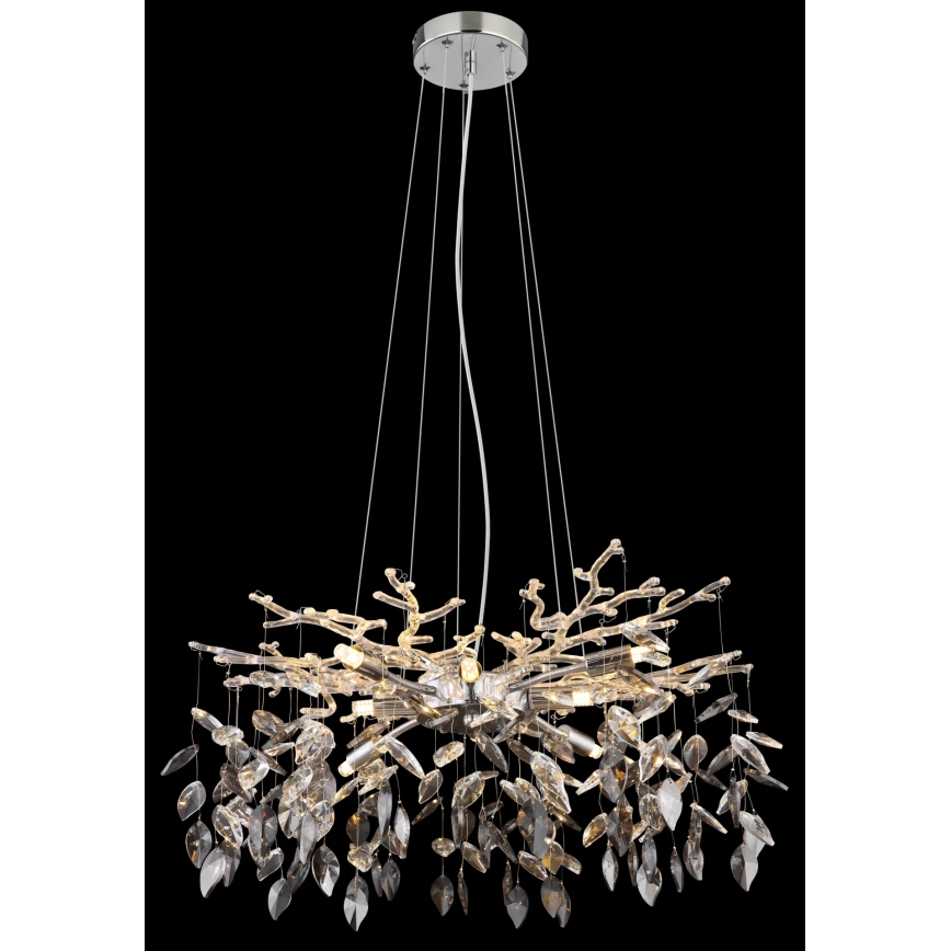 Globo - Hanglamp aan een koord 8xG9/8W/230V diameter 61 cm glanzend chroom