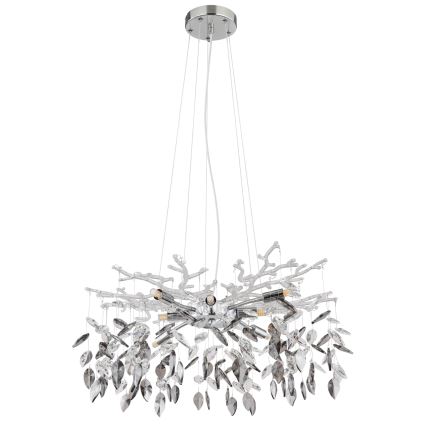 Globo - Hanglamp aan een koord 8xG9/8W/230V diameter 61 cm glanzend chroom