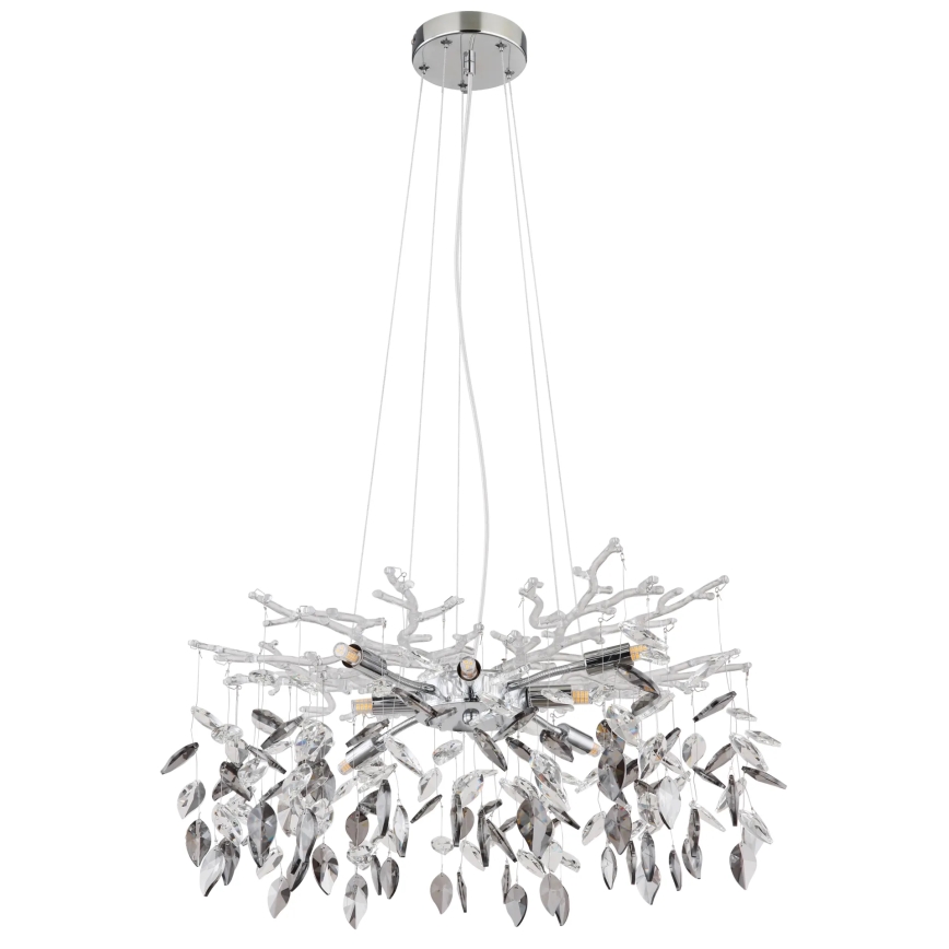 Globo - Hanglamp aan een koord 8xG9/8W/230V diameter 61 cm glanzend chroom