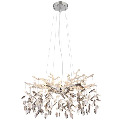 Globo - Hanglamp aan een koord 8xG9/8W/230V diameter 61 cm glanzend chroom