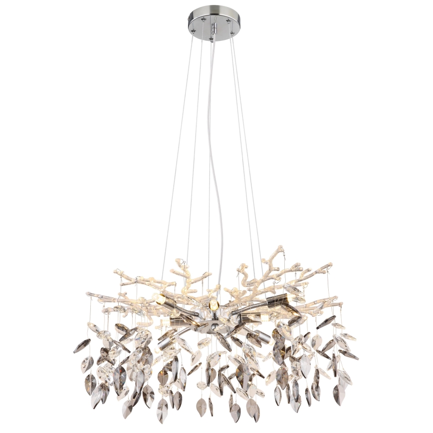 Globo - Hanglamp aan een koord 8xG9/8W/230V diameter 61 cm glanzend chroom