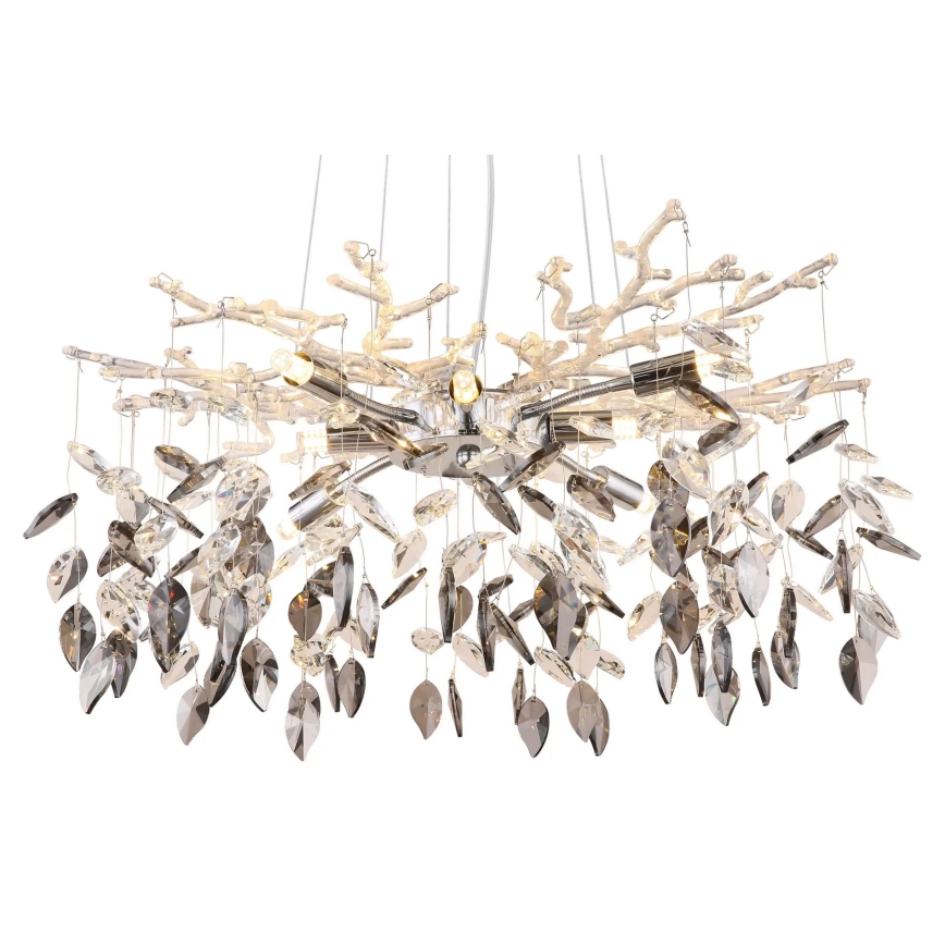 Globo - Hanglamp aan een koord 8xG9/8W/230V diameter 61 cm glanzend chroom
