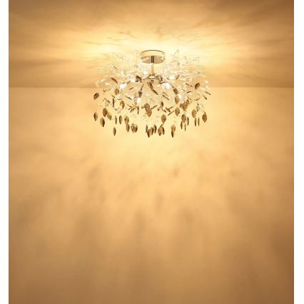 Globo - Suspension sur tige 8xG9/8W/230V chromé brillant