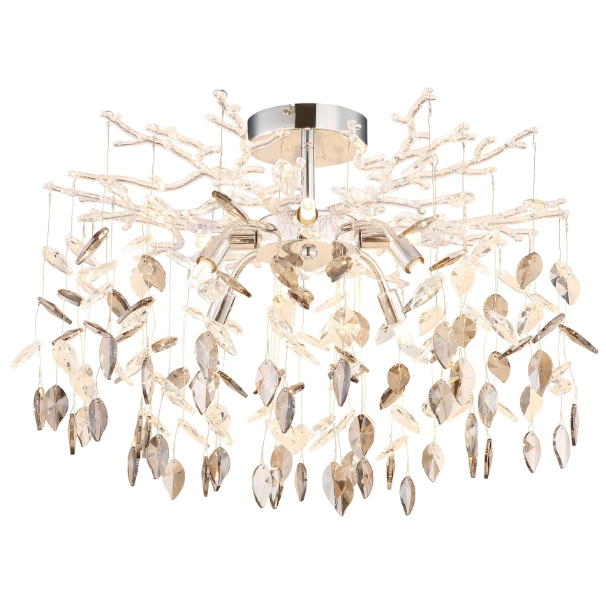 Globo - Suspension sur tige 8xG9/8W/230V chromé brillant