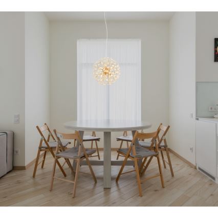 Globo - Lustre LED suspendu sur câble 8xG9/3,5W/230V Ø 40 cm doré