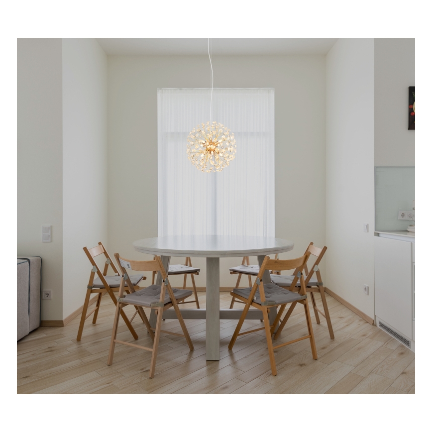 Globo - Lustre LED suspendu sur câble 8xG9/3,5W/230V Ø 40 cm doré