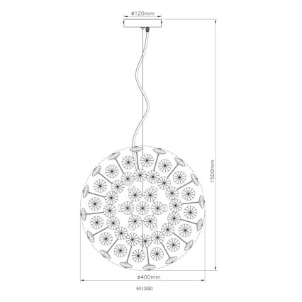 Globo - Lustre LED suspendu sur câble 8xG9/3,5W/230V Ø 40 cm doré