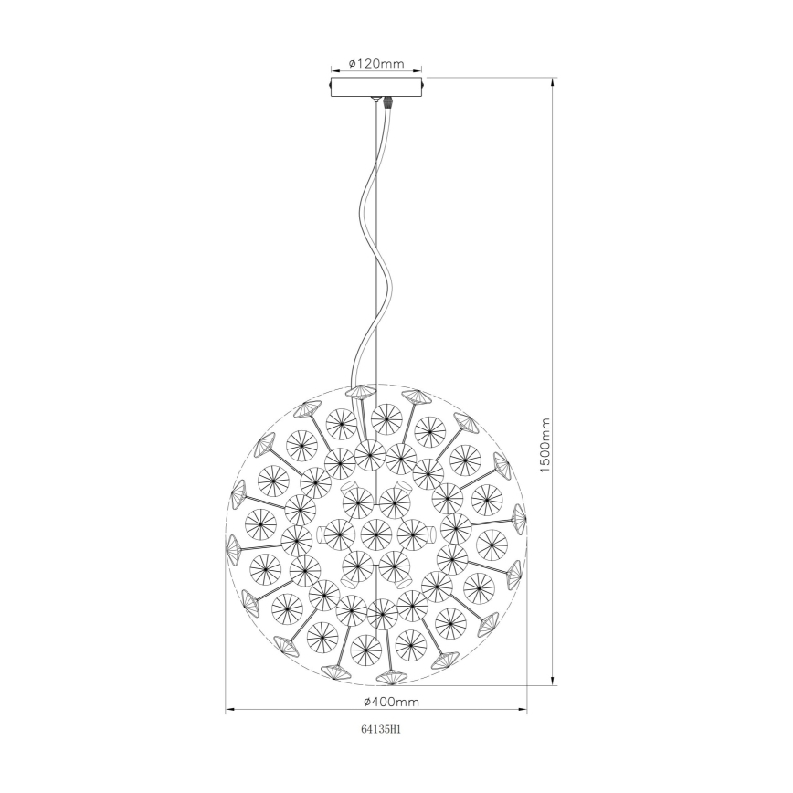 Globo - Lustre LED suspendu sur câble 8xG9/3,5W/230V Ø 40 cm doré