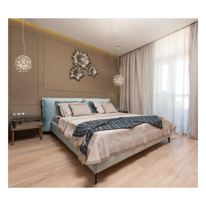 Globo - LED-hanglamp aan kabel 8xG9/3,5W/230V glanzend chroom