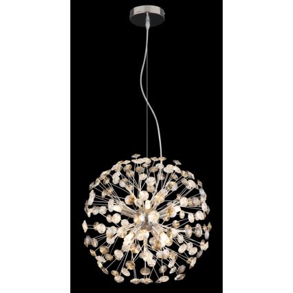 Globo - LED-hanglamp aan kabel 8xG9/3,5W/230V glanzend chroom