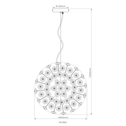 Globo - LED-hanglamp aan kabel 8xG9/3,5W/230V glanzend chroom