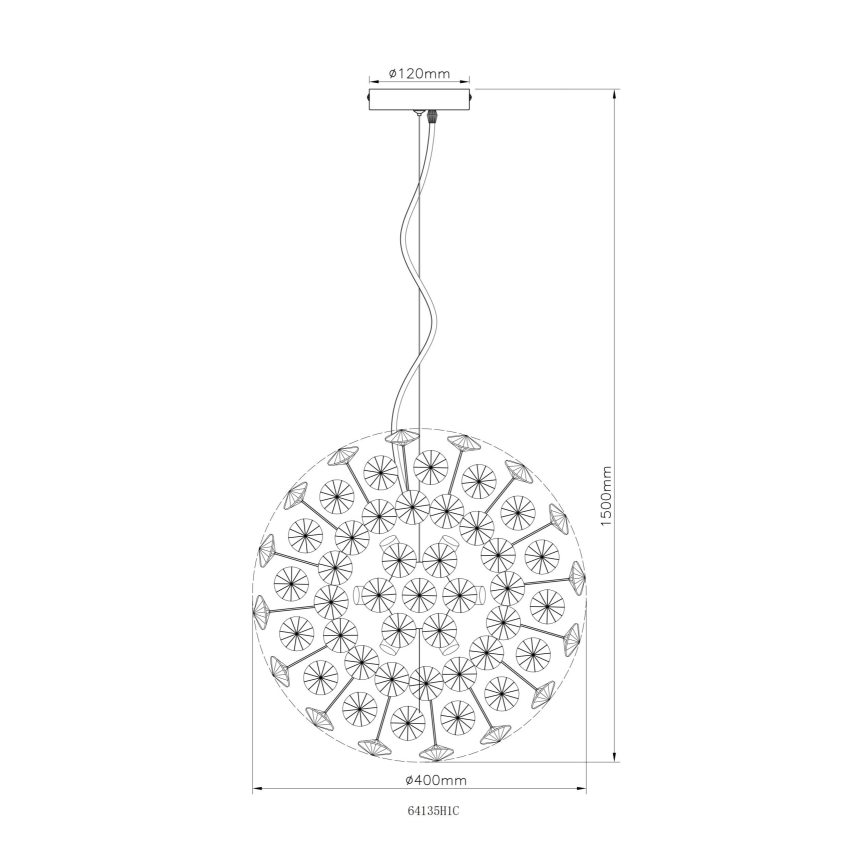 Globo - LED-hanglamp aan kabel 8xG9/3,5W/230V glanzend chroom