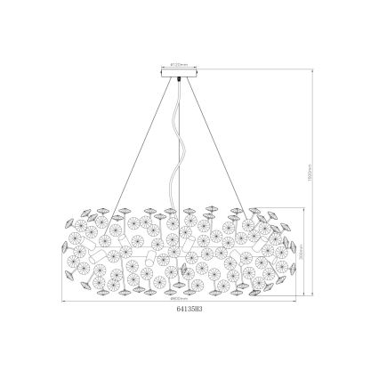 Globo - LED Kristallen hanglamp aan een koord 20xG9/3,5W/230V