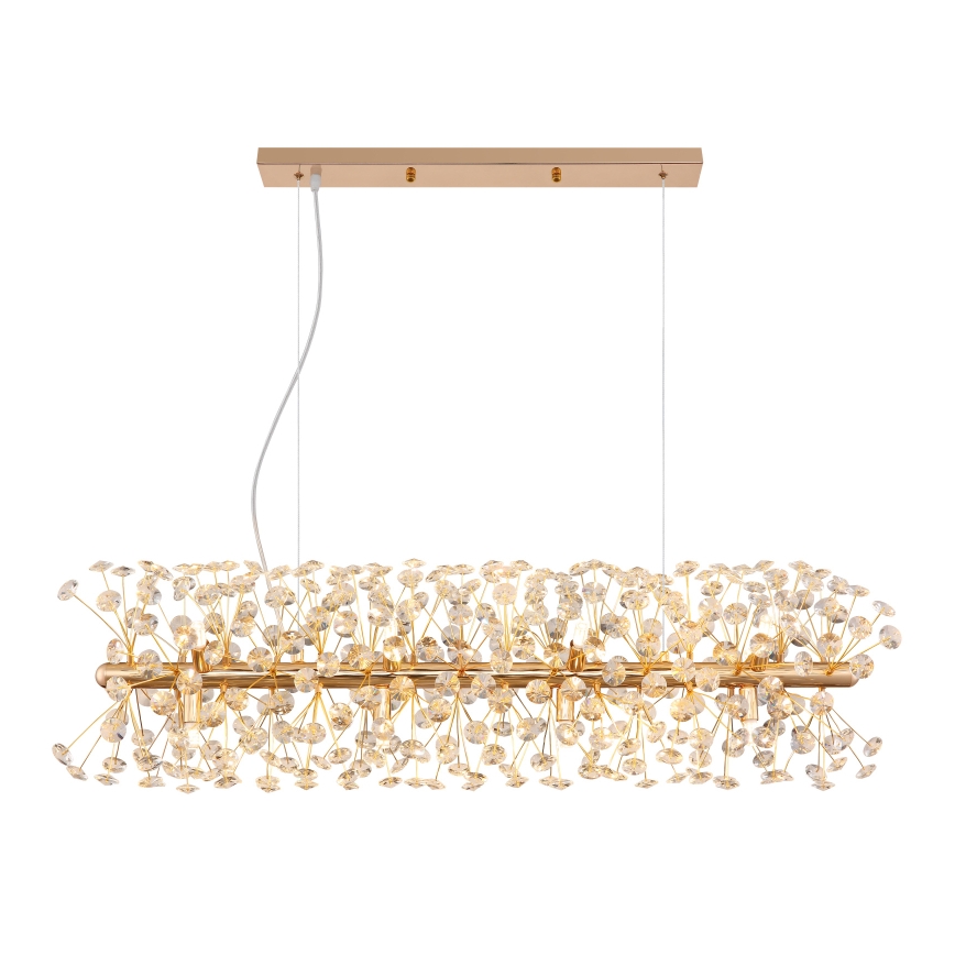 Globo - LED-kroonluchter met kabel 12xG9/3,5W/230V goud