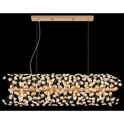 Globo - LED-kroonluchter met kabel 12xG9/3,5W/230V goud