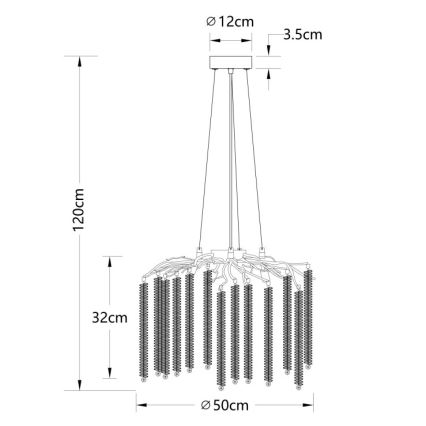 Globo - Suspension LED sur câble 6xG9/8W/230V
