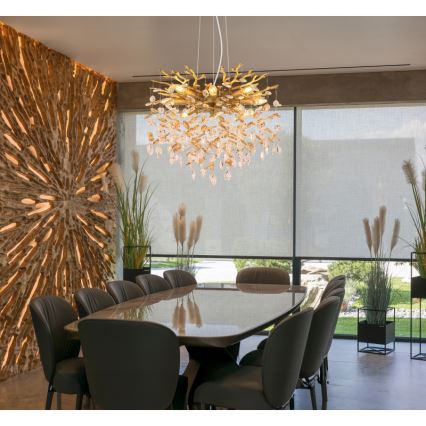 Globo - Kroonluchter met kabel 8xE14/40W/230V goud