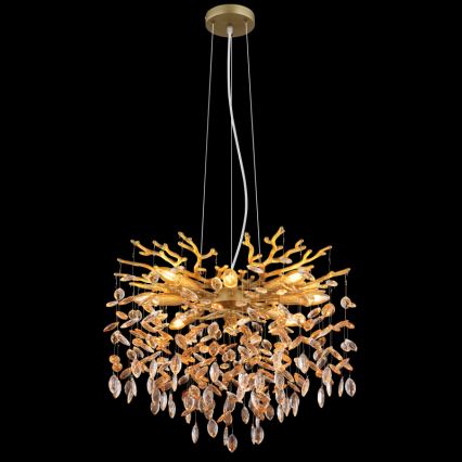 Globo - Kroonluchter met kabel 8xE14/40W/230V goud