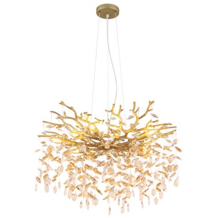 Globo - Suspension sur câble 10xE14/40W/230V dorée