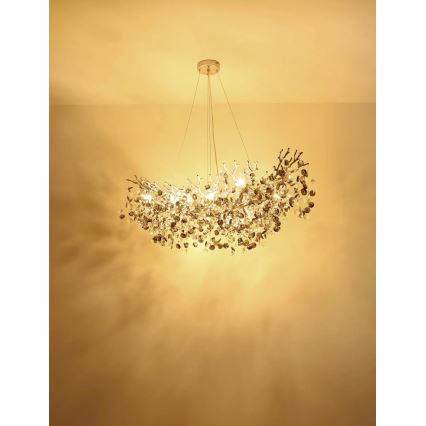 Globo - Lustre suspendu sur câbles 10xE14/40W/230V argenté
