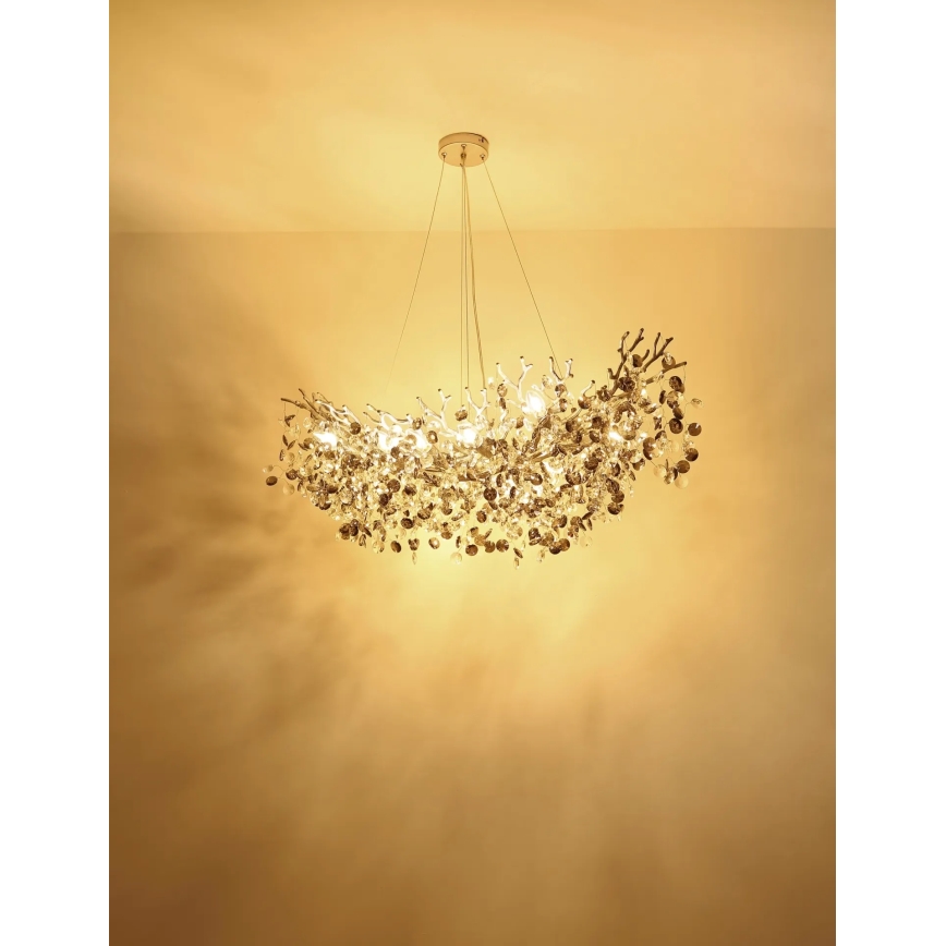 Globo - Lustre sur câble 16xE14/40W/230V argenté