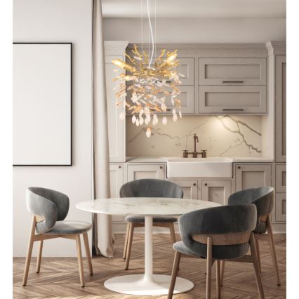 Globo - Hanglamp aan kabel 4xE14/40W/230V goudkleurig