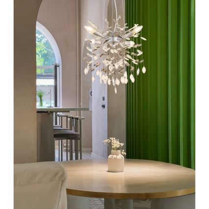 Globo - Hanglamp met kabel 4xE14/40W/230V zilver