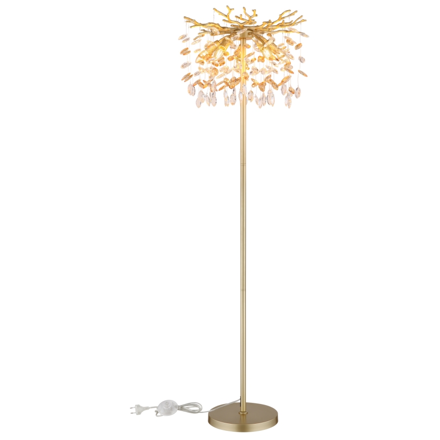 Globo - vloerlamp 5xE14/40W/230V goudkleurig