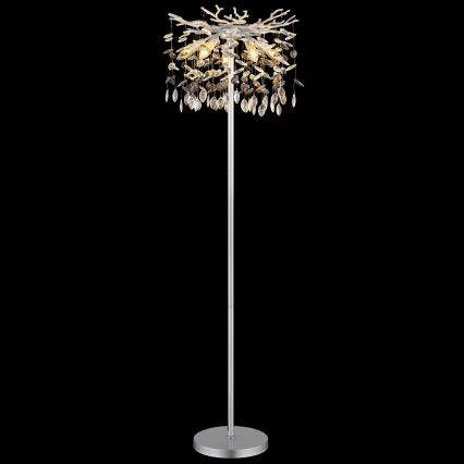 Globo - Vloerlamp 5xE14/40W/230V zilverkleurig