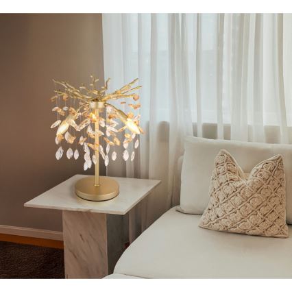 Globo - Gouden tafellamp 3xE14/40W/230V