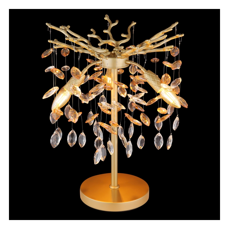 Globo - Gouden tafellamp 3xE14/40W/230V