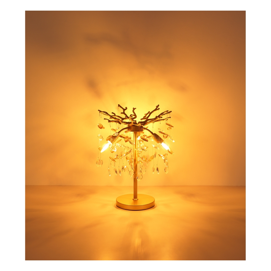 Globo - Gouden tafellamp 3xE14/40W/230V